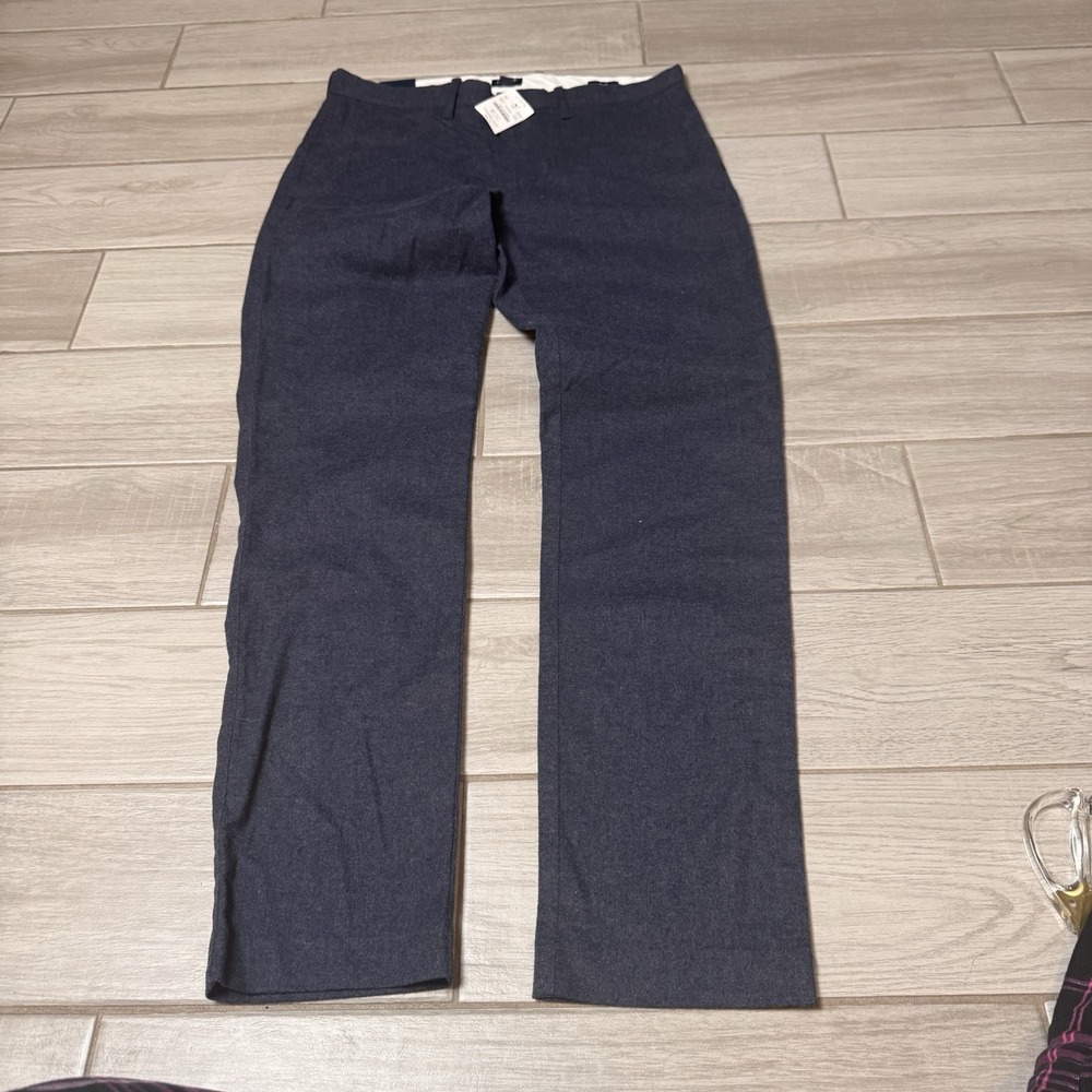J. Crew Factory Flex Slim Fit Brushed‎ Cotton Blend Chino in Blue 32x32 BK737
